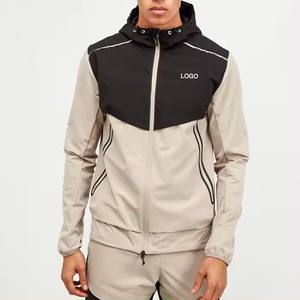 Veste coupe-vent personnalisée pour homme, style streetwear, fermeture éclair sur le devant, blocs de couleur, bordures élastiques, 100% nylon - Product Image 5