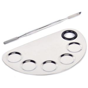 Paleta de maquillaje de 6 agujeros y espátula, placa mezcladora de esmalte de uñas, paleta mezcladora de artista cosmético con espátulas de Lohar Orthopedic - Product Image 4