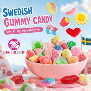 Caramelle Gommose Vegane Halal Gusto Frutta Svedese, Morbide e Masticabili, Confezione Personalizzata OEM - Product Image 1
