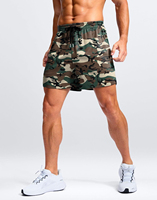 Shorts de sport pour hommes personnalisés en gros pour l'été, motif camouflage, taille élastique, shorts de course Under Armour avec impression à chaud, toutes tailles personnalisables