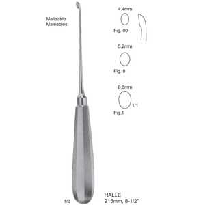 Instrumentos Dentales Ortopédicos Manuales de Acero Inoxidable - Curetas Óseas Reutilizables Cómodas con Forma de Cuchara de un Solo Extremo Disponibles en Todos los Tamaños - Product Image 1