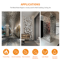 Feuilles durables de plafond d'ondulation d'eau d'acier inoxydable pour la décoration de mur et de plafond suspendu faux