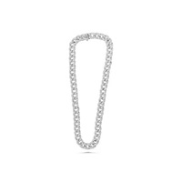 Chaîne cubaine Hip Hop en or 14K entièrement sertie de diamants, 12 mm, 16 pouces, style vintage, tendance mode, pour femmes, fiançailles, mariage, fête