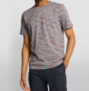 T-shirt pour homme en coton 100% tissé à manches courtes, coupe ample, col rond, style streetwear, poids lourd, anti-UV, respirant, 2026 - Product Image 5