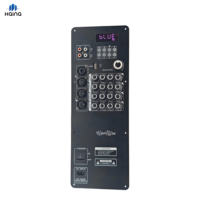 Amplificateur de puissance karaoké 240W, amplificateur audio double canal avec double entrée microphone pour système de haut-parleurs domestiques