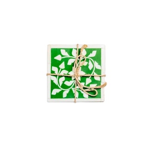 ที่รองแก้วฝังกระดูกลายดอกไม้สไตล์วินเทจคลาสสิกที่รองชาทรงสี่เหลี่ยมแผ่นรองจานบนโต๊ะอาหารสำหรับตกแต่งบ้าน - Product Image 1