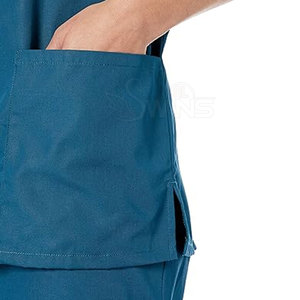 Conjuntos de trajes de enfermería con logotipo personalizado de alta calidad, uniformes de hospital OEM de Color sólido, tela tejida, venta en línea - Product Image 2