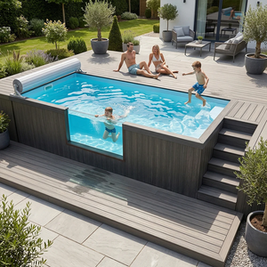 Fiberglass Family Outdoor Swimming Pool Acrylic Window Customizable Color Ground UV Corrosion Resistant Puncture Resistant - Product Image 2