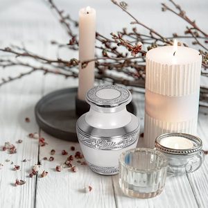 Handmade <b>Large</b> Adult Size Mosaic Aluminium Glass Cremation <b>Urn</b> Individual Tiles Hand Applied Unique Funerals Funeral Supplies - Product Image 6