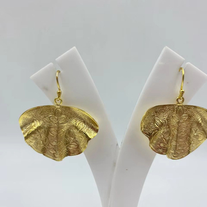 Glamorous Gold-Plated <b>Sterling</b> <b>Silver</b> <b>Earrings</b> for <b>Women</b> Trendy Pearl Main Stone Classic Best Price for Weddings Parties Gifts - Product Image 1