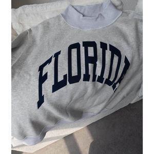 Pull-over réversible en molleton personnalisé Sweat-shirt Floride Col montant réversible Impression de logo personnalisée OEM - Product Image 2