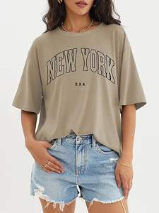 Camiseta Holgada de Verano de Alta Calidad, Diseño 3D Personalizado OEM, 100% Algodón para Mujer - Product Image 2