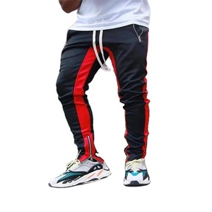 Pantalones de chándal para correr para hombre de alta calidad, bolsillos con cremallera bordados con cordón para correr, deportes activos, forro polar de Bangladesh - Product Image 1