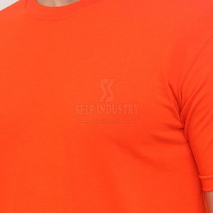 เสื้อทีเชิ้ตสำหรับผู้ชายผ้าคอตตอน100% ตัดขอบเสื้อแนวสตรีทพิมพ์ลายโลโก้ตามสั่ง - Product Image 5