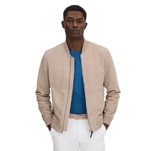 Customized Design Zipper Men Bomber Jacket Breathable Solid Color Men Winter Bomber Jacket - Product Image 1