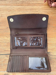 กระเป๋าสตางค์หนังสไตล์ตะวันตกแบบเย็บด้วยมือแบบตะวันตกกระเป๋าเงินหนังวัวมีสไตล์หลากหลายดีไซน์ใหม่ - Product Image 6