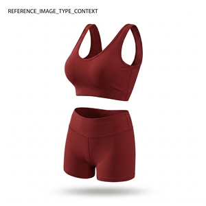 Conjunto Deportivo de Yoga para Mujer de Alta Calidad, 2 Piezas, Sin Costuras, Cintura Alta, Logotipo Frontal, Color Sólido, Ecológico, para Gimnasio y Entrenamiento - Product Image 2