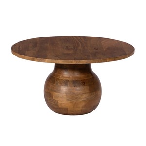 Dessus de table basse en bois de manguier léger Meubles de salon modernes élégants avec base en hauteur réglable Décoratif portable - Product Image 1