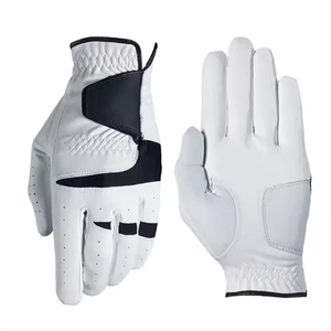 Vente en gros 2025 Gants de golf personnalisés avec logo Gants de golf en cuir de mouton de qualité supérieure pour hommes Gants de golf respirants pour gaucher - Product Image 3