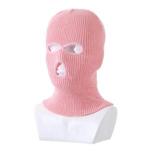 Bonnets en tricot avec logo personnalisé en gros Masque de ski intégral avec cagoule à 3 trous Bonnets - Product Image 6