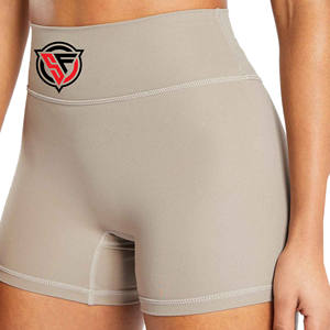 Short de yoga pour femme taille haute sans couture Scrunch bout à bout respirant Gym Fitness et course Biker Sport Shorts Logo personnalisé couleur unie - Product Image 1