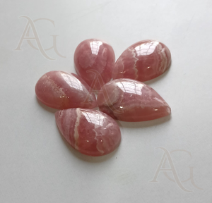 Rodocrosita peras pera cabujón piedra preciosa suelta Rosa piedra opaca venta al por mayor joyería de plata con bandas de 3x5mm a 20x30mm - Product Image 5