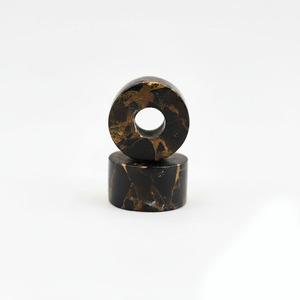 High Quality Natural <b>Black</b> Copper Quartz Smooth Rondelle 14x8mm 5mm Hole High Polish Gemstone Beads Jewelry Wholesale Making - Product Image 2