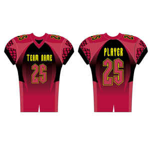 Ensembles de maillots de football américain unisexes à séchage rapide 2024, style vintage, uniforme de football, numéro OEM, sublimation personnalisée, short de collège - Product Image 1