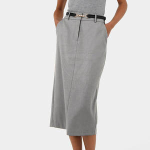 Falda de Trabajo Elástica y Transpirable 100% Algodón para Mujer, Ropa Profesional de Oficina, Tallas Grandes hasta 5XL, Ropa Corporativa Formal para Dama - Product Image 4