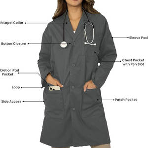 Bata de laboratorio para adultos de diseño único, gran oferta, bata de laboratorio para fregar, en Stock, bata de laboratorio para fregar con etiqueta privada - Product Image 4