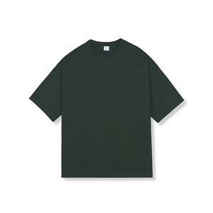 Premium Quality Men's Custom Organic Cotton Plane <b>Logo</b> Cut and Sew Short Sleeve Men's T-shirt - Product Image 5