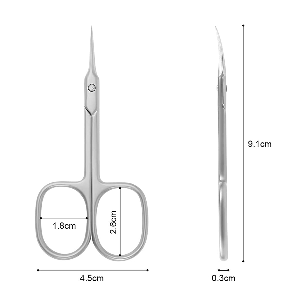 Personnaliser les ciseaux à ongles de beauté, de maquillage, de manucure, avec des lames courbées et tranchantes en acier inoxydable