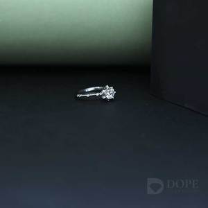 แหวนเพชรมอยส์ซอไนท์สแตนเลสสุดหรูแหวนแต่งงานสำหรับผู้ชายและผู้หญิง - Product Image 5