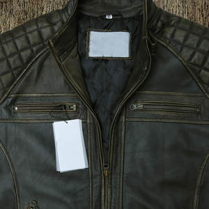 Chaqueta de moto de carreras de cuero genuino de alta calidad chaquetas de moto de hombre con estilo personalizadas acolchadas - Product Image 3