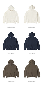 Venta al por mayor en blanco Zip up Hoodies Unisex Pullover de alta calidad para hombre en blanco de gran tamaño Fleece Acid Wash Zip up Hoodie - Product Image 3