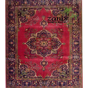Alfombra persa Mashad única de su tipo, 9'10 x 6'7 - Product Image 1
