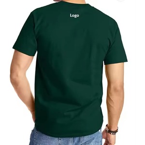 Camiseta de microfibra de algodón lavado Vintage de manga corta de algodón personalizado de alta calidad Camisetas de color sólido de talla grande para hombres - Product Image 5