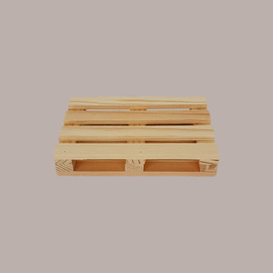 FOOD PACKAGING 5-Piece Set of Natural Wooden Mini Pallets 8x12H2 cm Decorative Trays Produced in Italy - Product Image 4