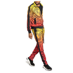 Survêtements de sport pour hommes à manches longues avec logo personnalisé, jogging d'entraînement, fitness, course à pied, uni, fermeture éclair intégrale, prix bas - Product Image 2