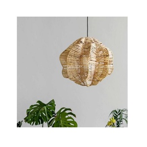 Lustre suspendu en bambou pour intérieur, LED, moderne, avec télécommande, lumière blanc chaud 2700K, fournisseurs d'usine - Product Image 5