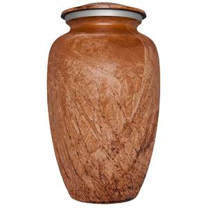 Tall Brown <b>Stone</b> Texture Metal Urns for Ashes Elegant Memorial Keepsake Metal Urns for Home - Product Image 1