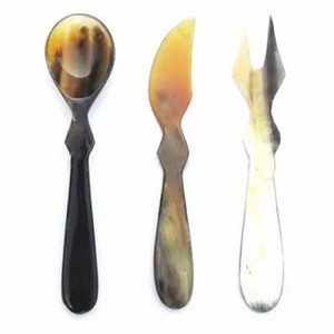 Cuchara de cuerno de búfalo Cuchara de café de color blanco natural y utensilios de cocina Cuchara de cuerno de búfalo de F S International - Product Image 6