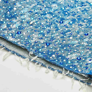 Pantalones cortos de mezclilla Vintage de alta calidad para hombre, pantalones cortos holgados con diamantes de imitación desgastados y cintura media, estilo de calle de verano, pantalones cortos para hombre - Product Image 5