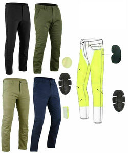 Jeans de motard pour homme, couleur tan, protection, doublure en Kevlar, style chino slim, sécurité au travail, conduite à moto - Product Image 1