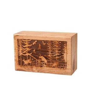 Urne funéraire en pin pour cendres humaines, personnalisée, artisanale, grande, simple, pour adulte - Product Image 3