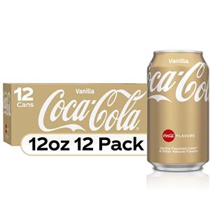 Boisson rafraîchissante Coca-Cola Vanilla Soda en canette de 330 ml, fraîche et réfrigérée - Product Image 4