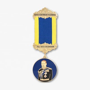 Médaille maçonnique dorée sur mesure en métal, prix abordable, conception du fabricant - Product Image 5