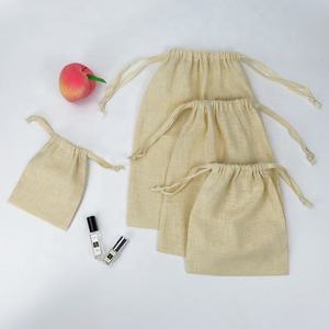 Eco-friendly Durable Reusable Promotional Folding Cotton <b>Drawstring</b> Gift <b>Pouch</b> with Customizable Sizes for Grocery Storage - Product Image 3