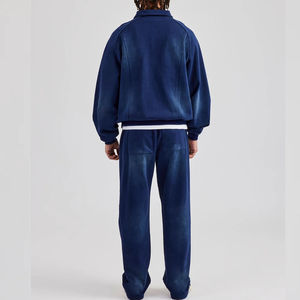 Survêtement pour homme, style unique, couleur nouvelle, impression DTG en relief, fabrication en usine, impression en relief, lavage à l'acide, poids lourd - Product Image 6