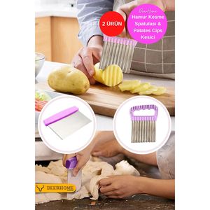 Spatola per tagliare la pasta e taglierina per patatine
